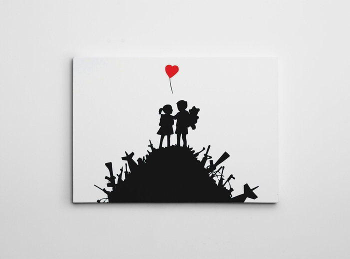 Wallity Banksy WY140 Lienzo Decorativo Enmarcado 50 x 70 cm Wallity Banksy WY140 Lienzo Decorativo Enmarcado 50 x 70 cm
